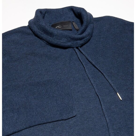KJUS Kessy Sweater Women's XL 42 Blue Cashmere Blend Mock Neck Pullover Golf - Picture 1 of 11